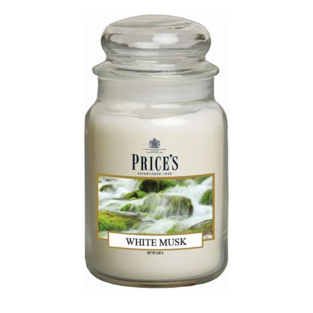 Price's White Musk Large Jar Candle £17.99